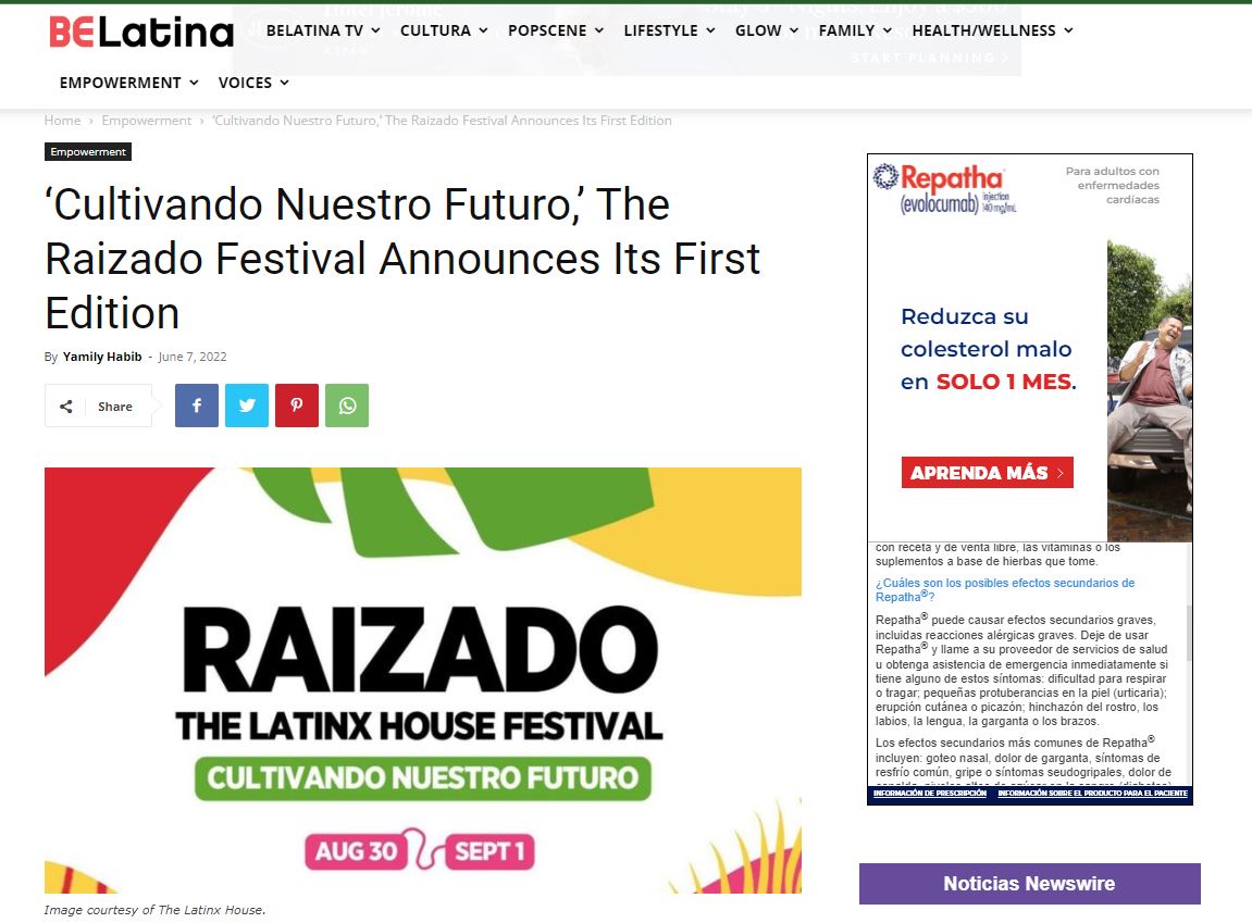 ‘Cultivando Nuestro Futuro,’ The Raizado Festival Announces Its First Edition
